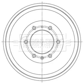 BORG & BECK bbr7265 -  Тормозной барабан